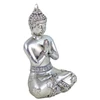Kép 2/3 - Imádkozó Buddha - ezüst színű - 7,5x5x11,5 cm