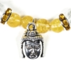 Kép 2/2 - Citrin & Hegyikristály karkötő Buddha szimbólummal