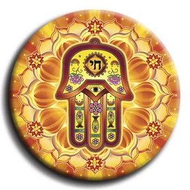 Védelmező mandala - fém hűtőmágnes 6 cm Ø