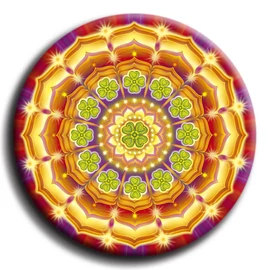 Szerencse mandala - fém hűtőmágnes 6 cm Ø