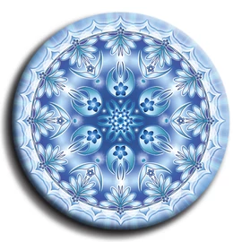 Barátság mandala - fém hűtőmágnes 6 cm Ø