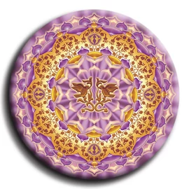 Összetartozás mandala - fém hűtőmágnes 6 cm Ø