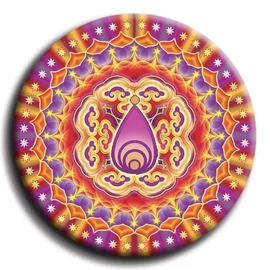 Helyes döntés mandala - fém hűtőmágnes 6 cm Ø