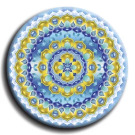 Elismerés mandala - fém hűtőmágnes 6 cm Ø