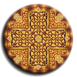 Oltalmazó mandala - fém hűtőmágnes 6 cm Ø
