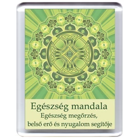 Egészség megőrzés és harmónia mandala - hűtőmágnes 5x7cm