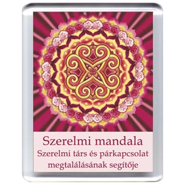 Szerelmi társtaláló mandala - hűtőmágnes 5x7cm