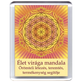 Életvirága - Genezis, teremtés, termékenység mandala - hűtőmágnes 5x7cm