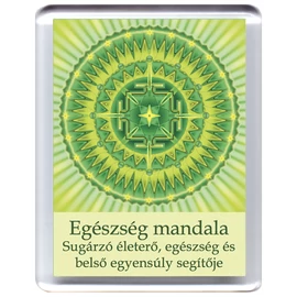 Sugárzó egészség mandala - hűtőmágnes 5x7cm