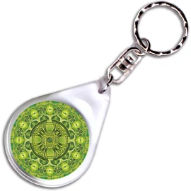 Egészség megőrzés és harmónia mandala – kulcstartó - 4 cm Ø