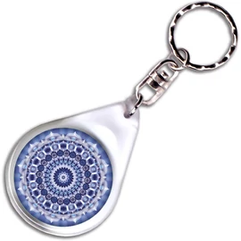 Karrier mandala – kulcstartó - 4 cm Ø