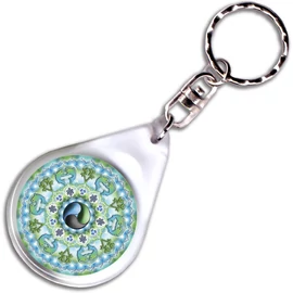 Gazdagság mandala – kulcstartó - 4 cm Ø