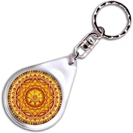 Tanulás mandala – kulcstartó - 4 cm Ø