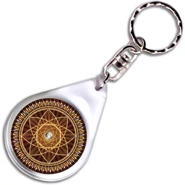 Álomcsapda mandala – kulcstartó - 4 cm Ø