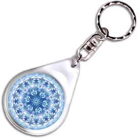 Barátság mandala – kulcstartó - 4 cm Ø