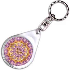 Összetartozás mandala – kulcstartó - 4 cm Ø