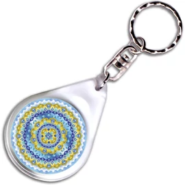 Elismerés mandala – kulcstartó - 4 cm Ø