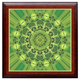 Egészség megőrzés és harmónia mandala - kis falikép 18x18 cm