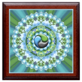 Gazdagság mandala - kis falikép 18x18 cm
