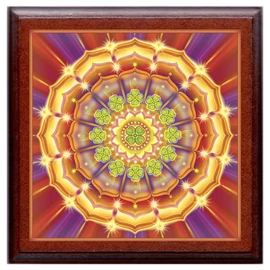 Szerencse mandala - kis falikép 18x18 cm