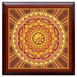 Tanulás mandala - kis falikép 18x18 cm