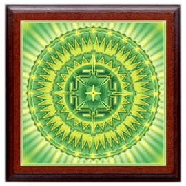 Sugárzó egészség mandala - kis falikép 18x18 cm