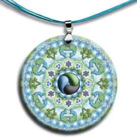 Gazdagság mandala - medál 4 cm Ø