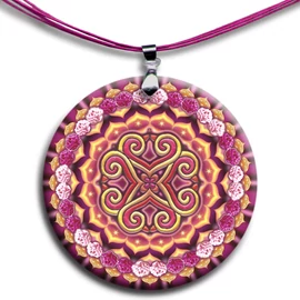 Szerelmi társtaláló mandala - medál 4 cm Ø