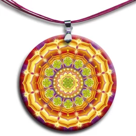 Szerencse mandala - medál 4 cm Ø