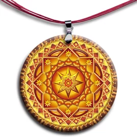 Tanulás mandala - medál 4 cm Ø