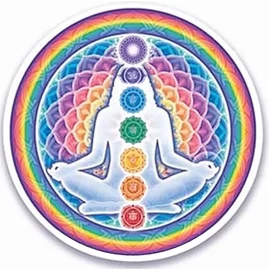 7 csakra harmónia mandala ablakmatrica 10,5 cm Ø