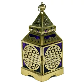 Lila Keleti lámpás - Élet virága mintával - 9,5X23 cm
