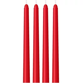 Adventi piros gyertyák - 4 db - Cseppmentes