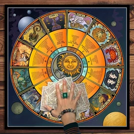 Tarot terítő - Zodiákus