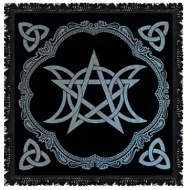 Tarot terítő - 3 Hold kicsi Pentagrammal