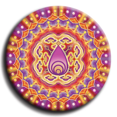 Helyes döntés mandala - fém hűtőmágnes 6 cm Ø