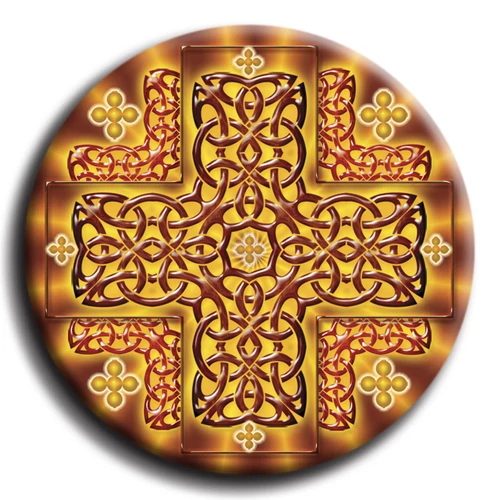 Oltalmazó mandala - fém hűtőmágnes 6 cm Ø