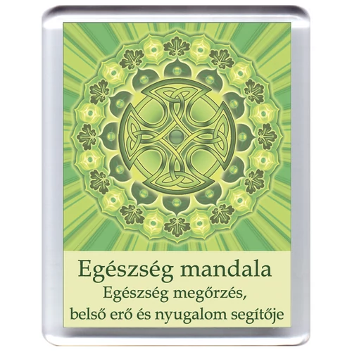 Egészség megőrzés és harmónia mandala - hűtőmágnes 5x7cm