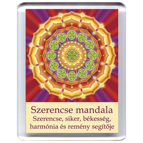 Szerencse mandala - hűtőmágnes 5x7cm