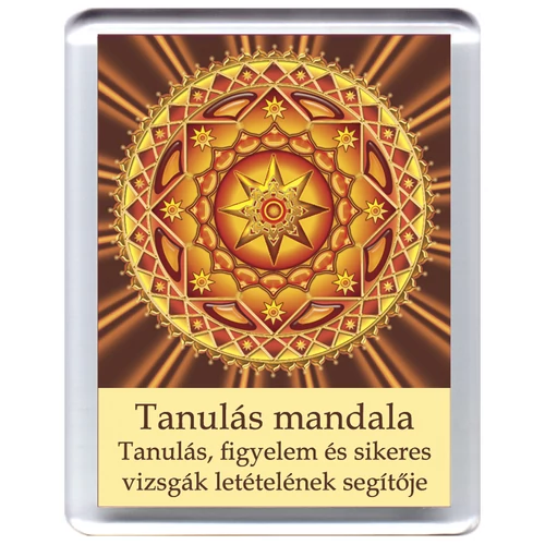 Tanulás mandala - hűtőmágnes 5x7cm