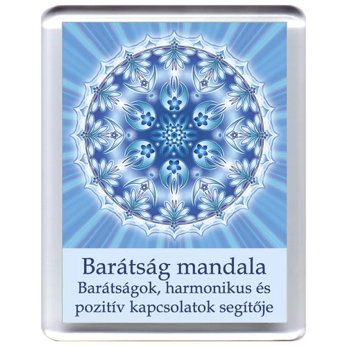 Barátság mandala - hűtőmágnes 5x7cm