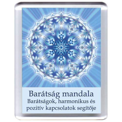 Barátság mandala - hűtőmágnes 5x7cm