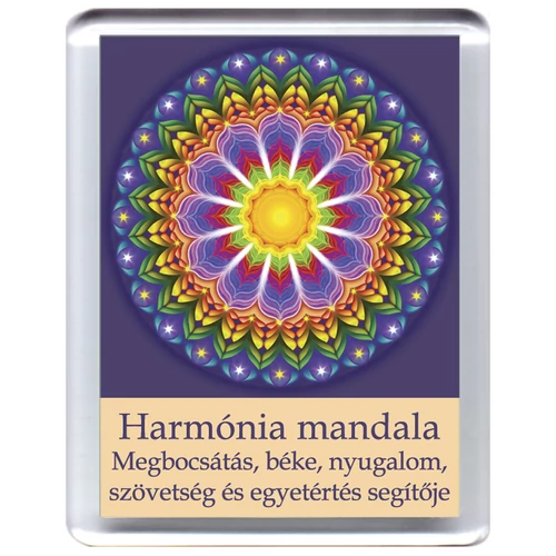 Harmónia mandala - hűtőmágnes 5x7cm