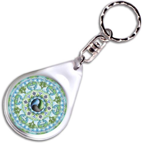 Gazdagság mandala – kulcstartó - 4 cm Ø