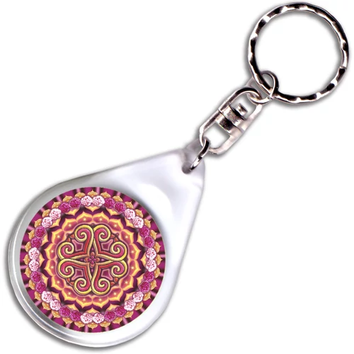 Szerelmi társtaláló mandala – kulcstartó - 4 cm Ø