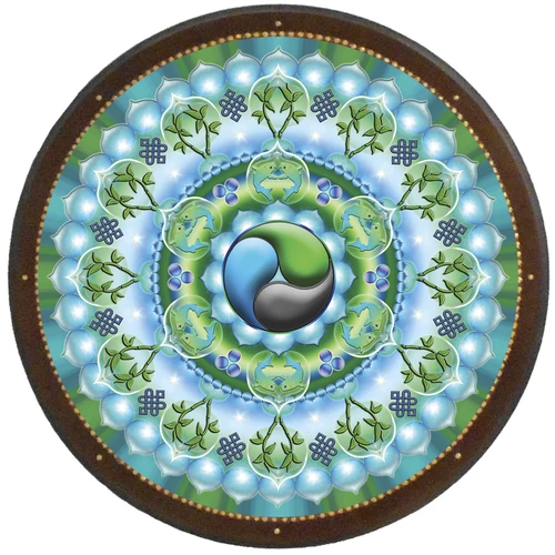 Gazdagság mandala - kör falikép 38 cm Ø