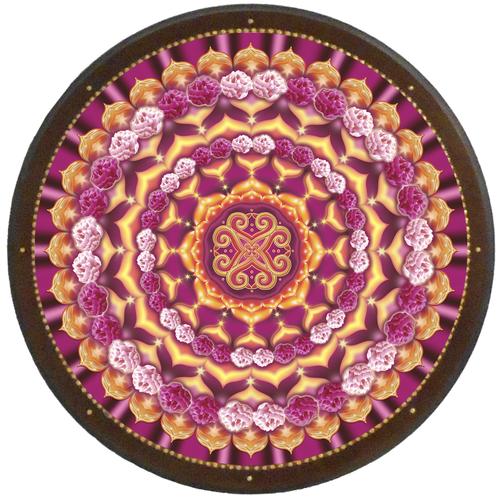 Szerelmi társtaláló mandala - kör falikép 38 cm Ø