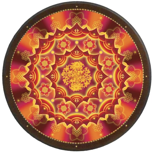 Szerelem, házasság és tartós párkapcsolat mandala - kör falikép 38 cm Ø