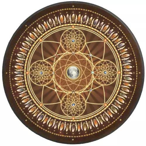 Álomcsapda mandala - kör falikép 38 cm Ø