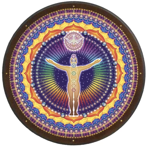 UnioMystica - Misztikus Egység mandala - kör falikép 38 cm Ø